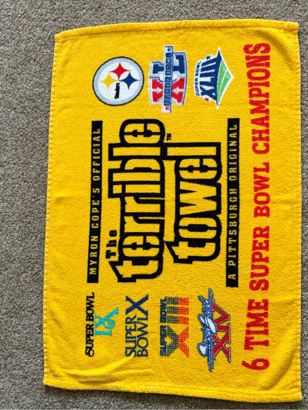 The Terrible Towel Pittsburgh Steelers Yellow Rally Towel